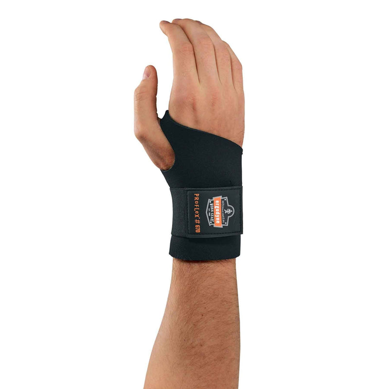 Wrist Support ProFlex 670 Ambidextrous Single Strap Neoprene Left or Right Hand Black Large (Each)