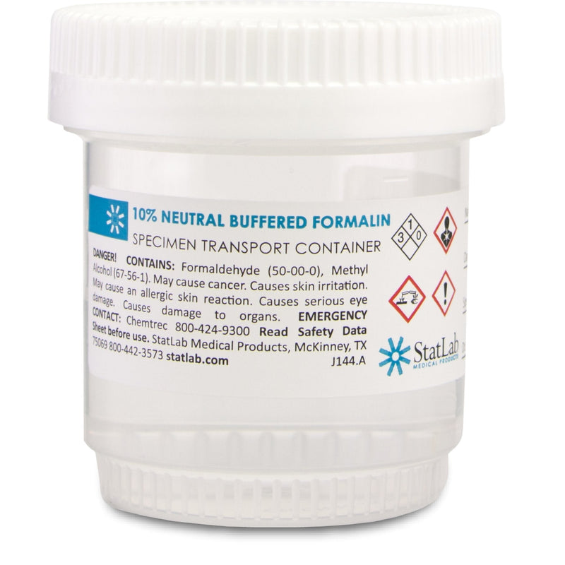StatLab Medical Products StatClick Prefilled Formalin Container, 30 mL Fill in 60 mL (96/CS)