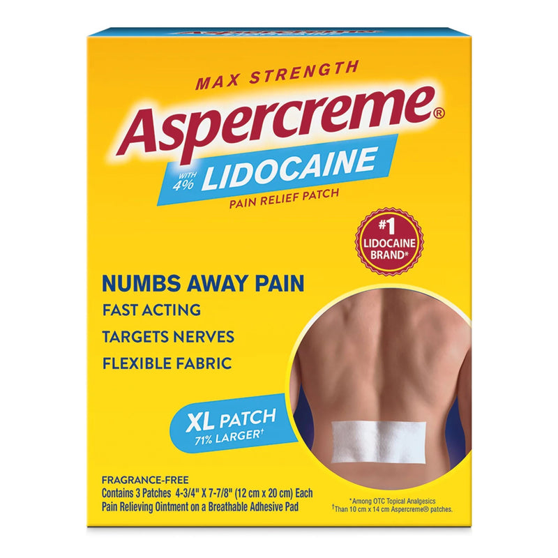 Aspercreme Lidocaine Pain Relief Patches XL (Box of 3)
