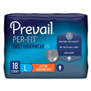 First Quality Products LLC Prevail Per-Fit Men Adult Moderate Absorbent Underwear, Large, White (72/CS) 