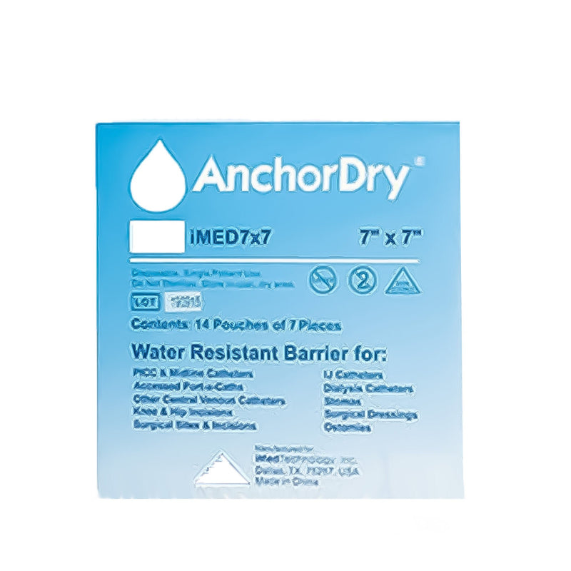 IV Site Barrier Protector AnchorDry 7 X 7 Inch NonSterile (98/BX)