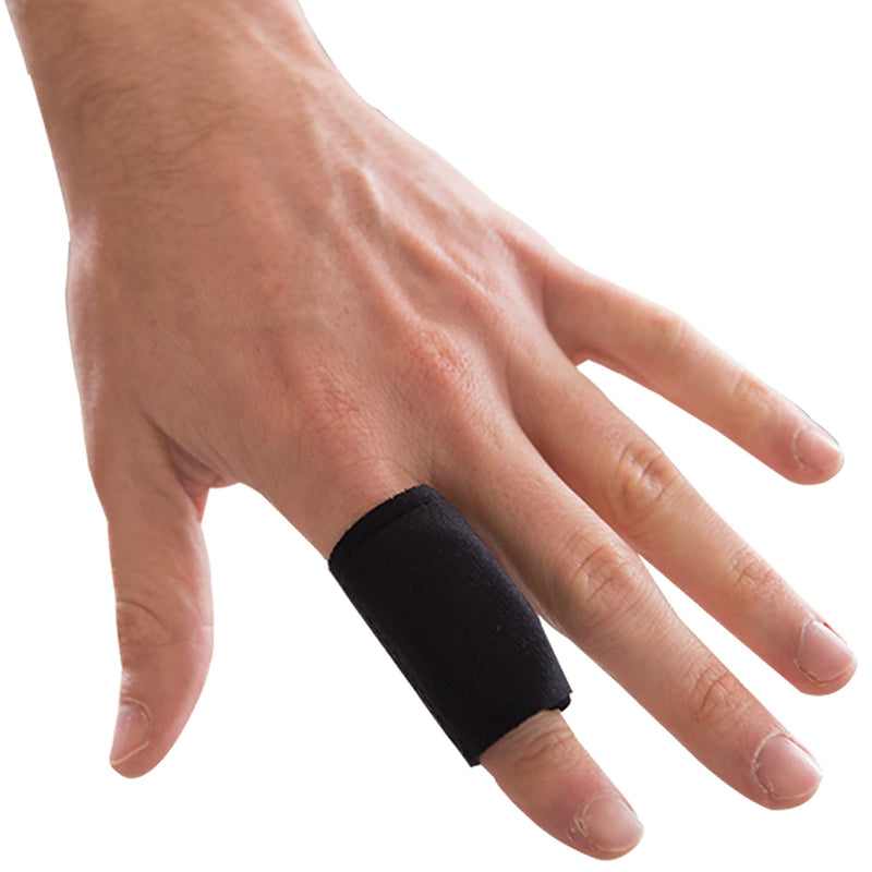 Cold Therapy Finger Sleeve Polar Ice Adult Medium Pull On Finger Black (Pack of 2)