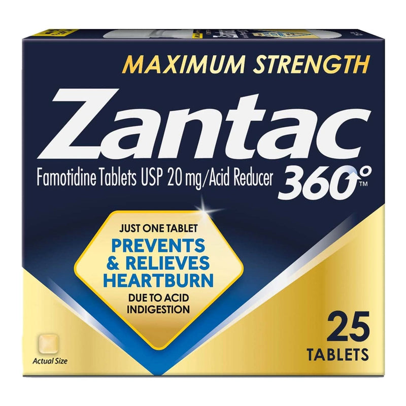 Zantac Ranitidine HCl 20 mg Tablet 25 Tablets 