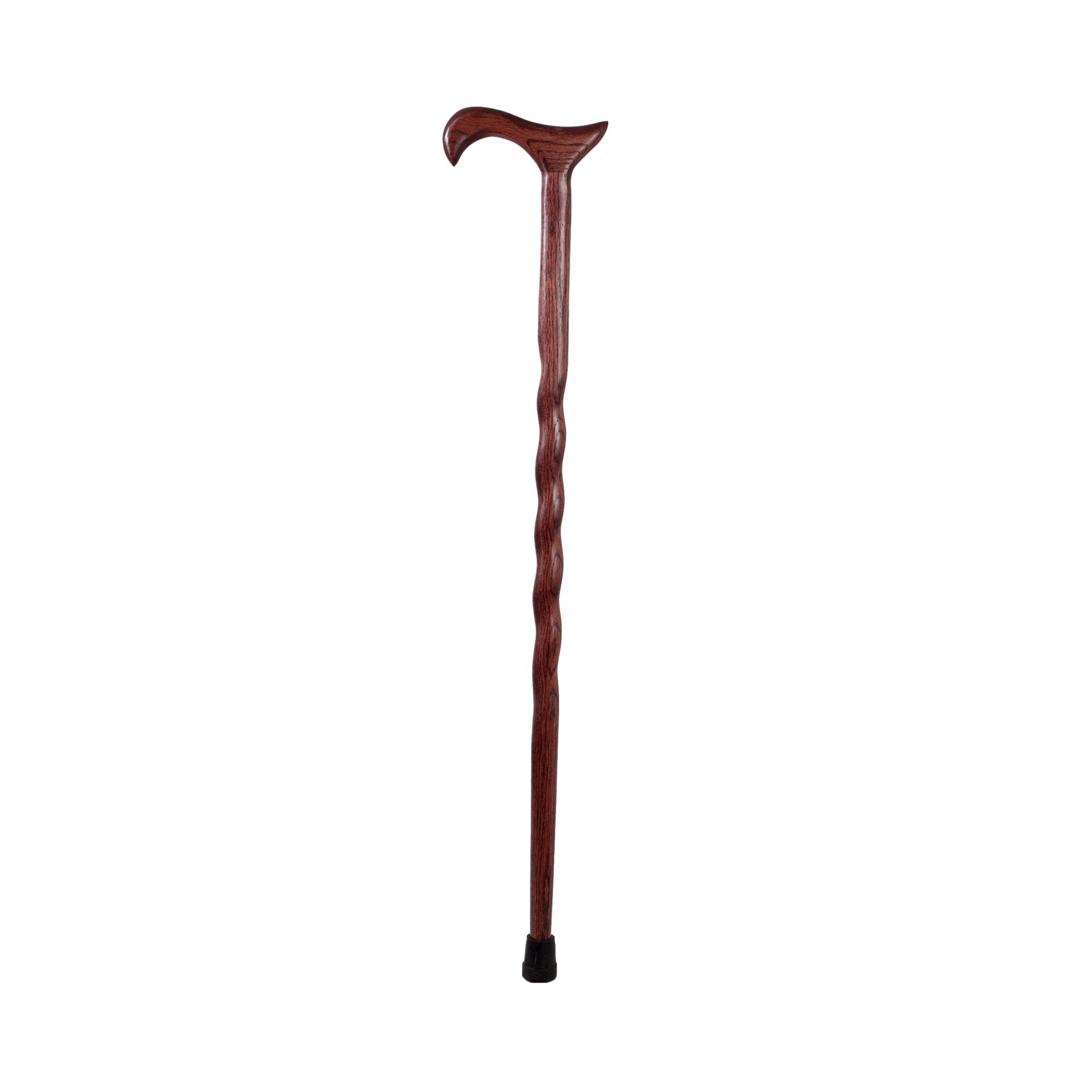 Mabis Healthcare Brazos Twisted Oak Cane with T-Handle, 34-Inch Height, Red 