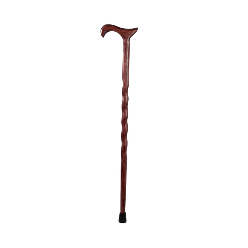 Mabis Healthcare Brazos Twisted Oak Cane with T-Handle, 34-Inch Height, Red 