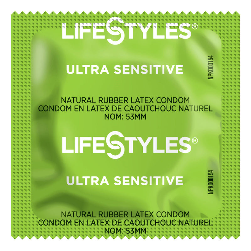 Lifestyles Ultra Sensitive Lubricated Latex Condom (Case of 1008)
