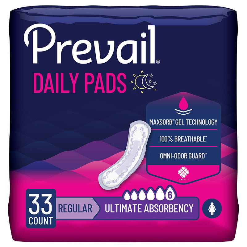 First Quality Products LLC Prevail Daily Pads Ultimate Bladder Control Pad, 16-Inch Length (132/CS) 