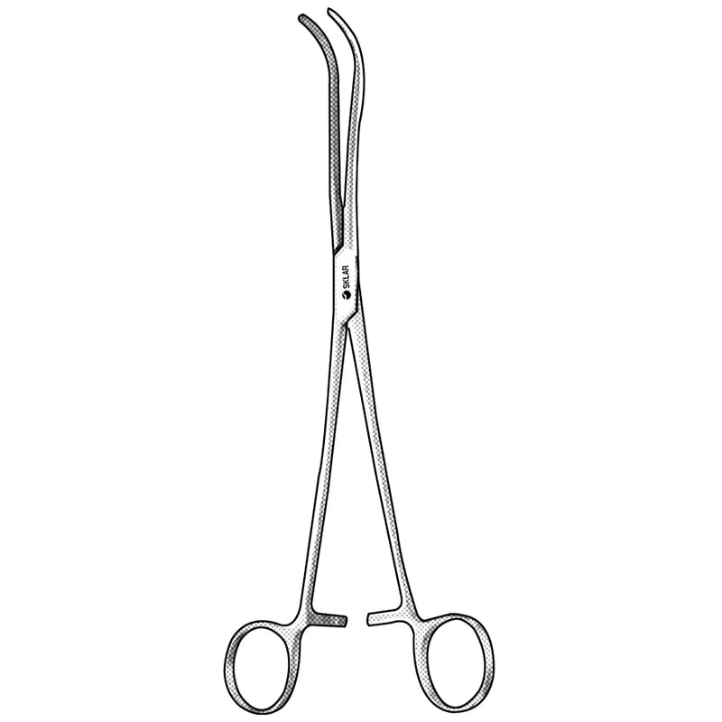Sklar Harken Auricle Forceps 9-1/2", Curved, Cross-Serrated,