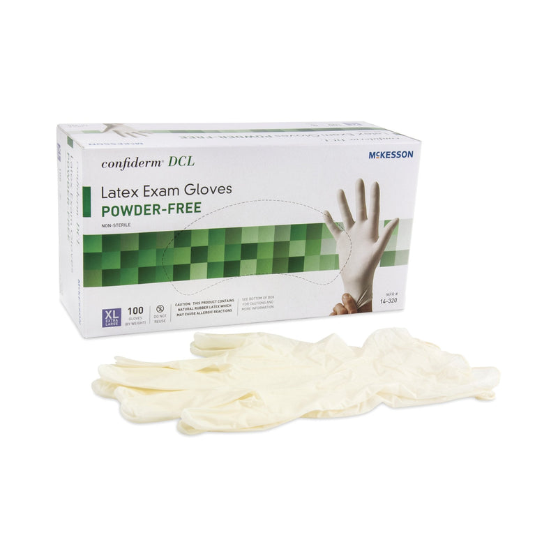 McKesson Brand McKesson Confiderm Latex Exam Glove, Extra Large, Ivory (1000/CS) 