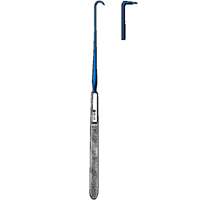 Sklar Blue Electrosurgical Emmett Fistula Hook - 9", Angled 90° (Style