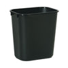 Deskside Wastepaper Basket, 3.25 Gallon Capacity, Black (Each)