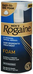 J & J Sales Men's Hair Regrowth Treatment Rogaine 2.11 oz. Foam 