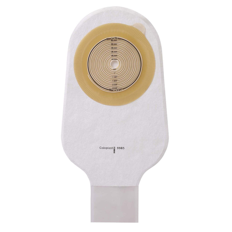 Coloplast Assura Flat 1-Piece Transparent Ileostomy Pouch, Cut to Fit 10 – 55 mm Stomas (10/BX) 