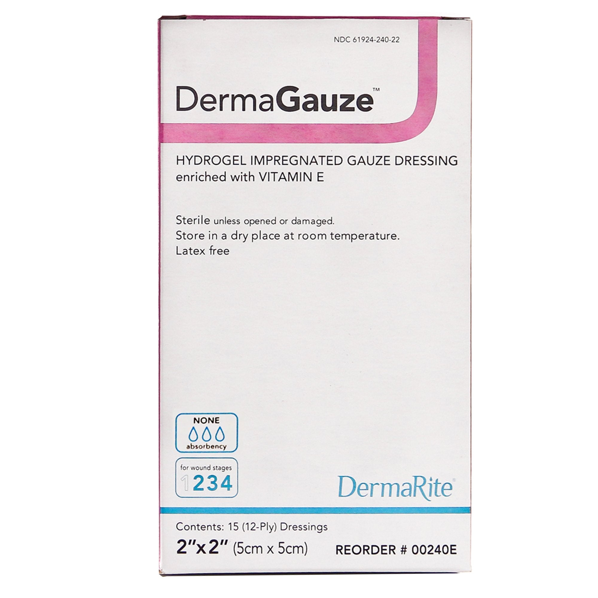Sion Brands LLC DermaGauze Hydrogel Dressing, 2 x 2 Inch (15/BX) 