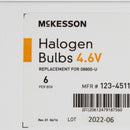 McKesson Halogen Lamp, Replacement Bulb for Vaginal Specula, 4.6 Volt 3 Watt (Box of 6)
