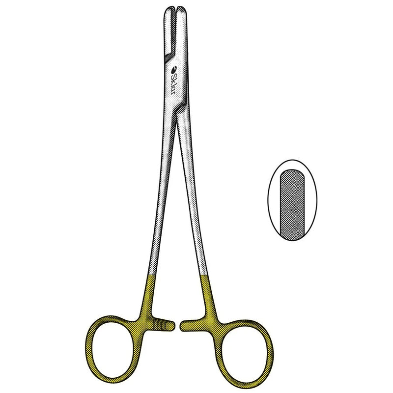 Sklar TC Berry Needle Holder - 7", Serrated, Heavy Jaws, Round Tip - 21-9070