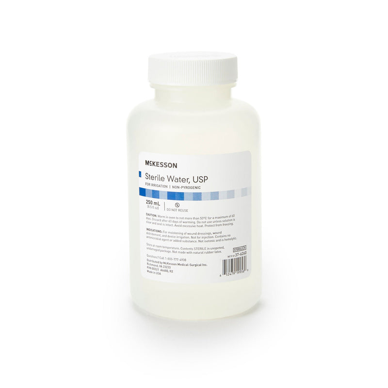 McKesson Sterile Water Irrigation Solution, 250 mL Bottle (Case of 24)