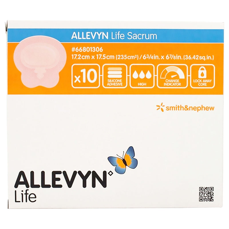 Allevyn Life Sacrum Foam Dressing, 17.2 x 17.5 Centimeters (Case of 60)