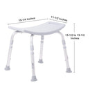 McKesson Aluminum Bath Bench Without Backrest, 15.5 – 19.5 Inch, Gray (Case of 4)