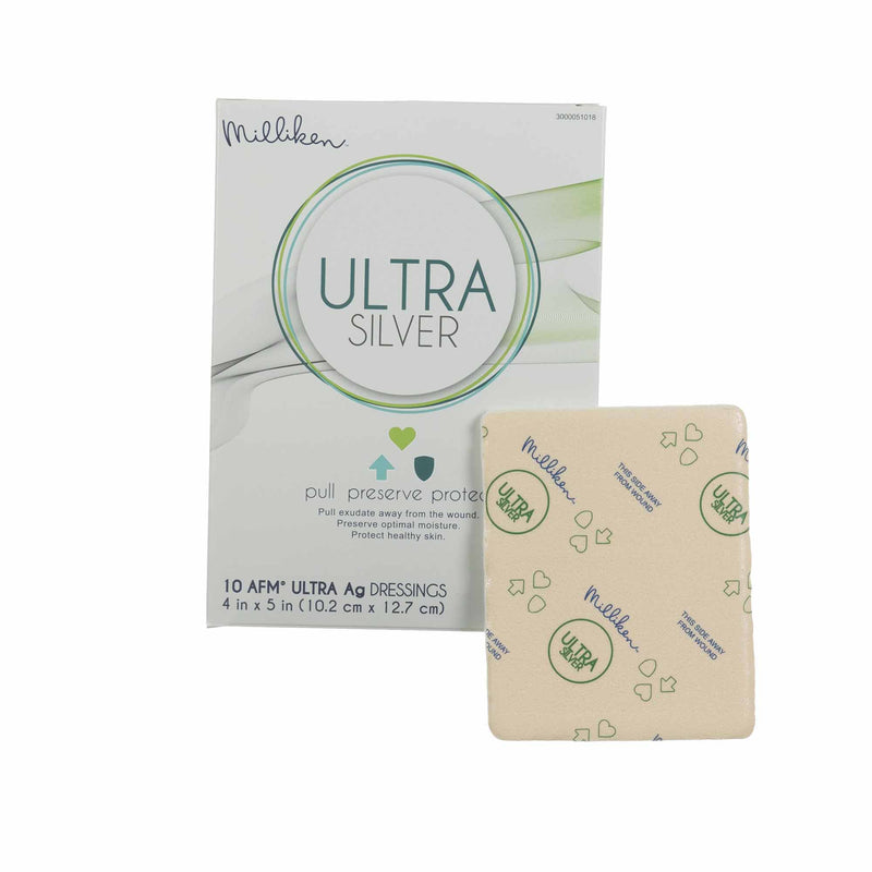 Ovik Health LLC Ultra Silver Foam Dressing, 4 x 4 Inch (100/CS)