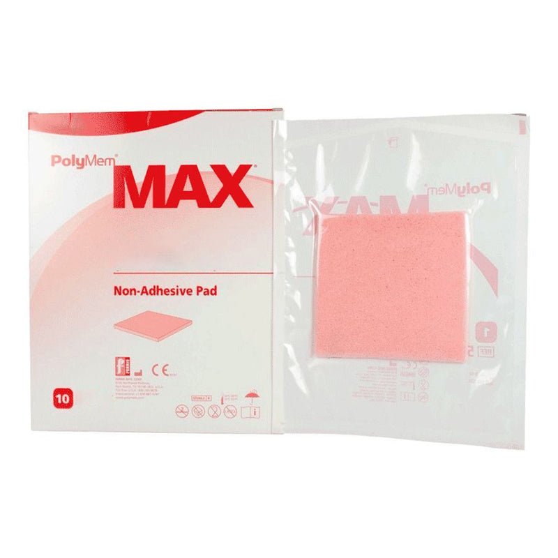 PolyMem Max Nonadhesive Without Border Foam Dressing, 3 x 3 Inch (Case of 40) 