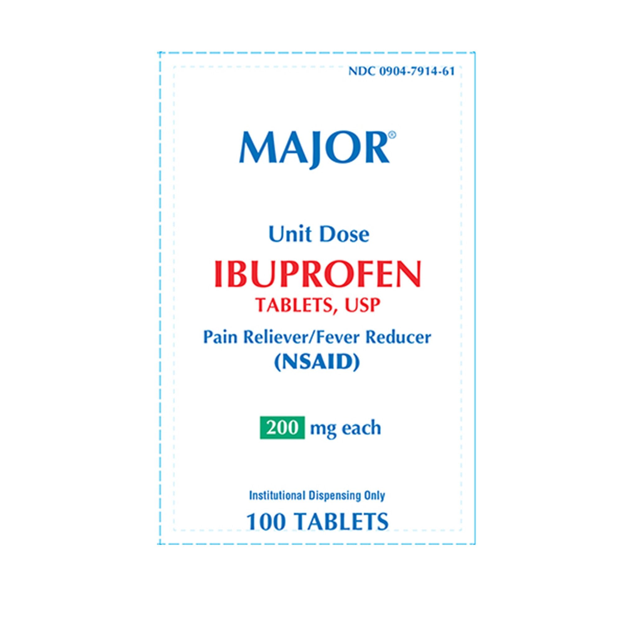 Major Ibuprofen Pain Relief (Box of 100) 