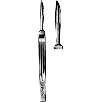 Sklar Joseph Double-Edged Nasal Knife - Curved, Large Blunt Tip - 41-1276