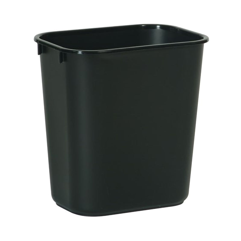 RJ Schinner Co Deskside Wastepaper Basket, 3.25 Gallon Capacity, Black 