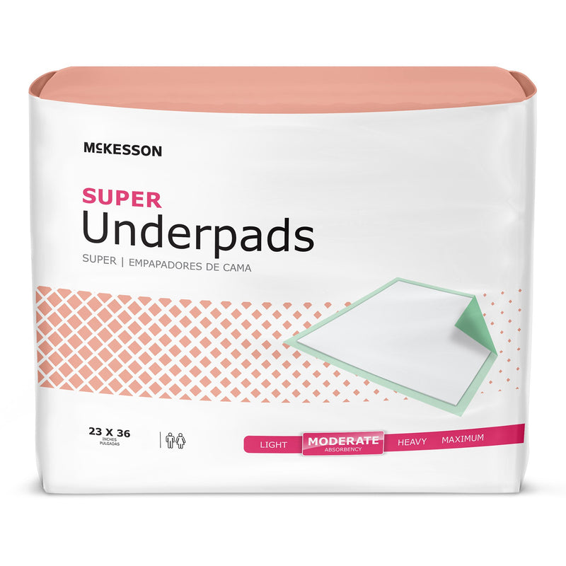 McKesson Super Moderate Absorbency Underpad, 23 x 36 Inch - 120 ct. (Case of 120)