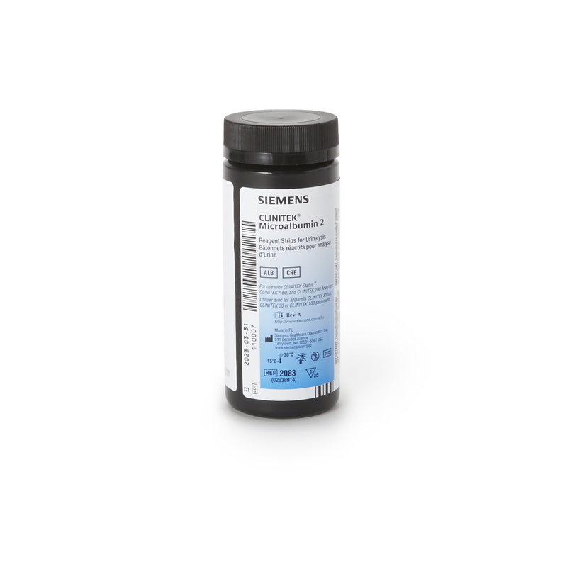 Clinitek Reagent Test Strip for use with Small Clinitek Systems, Microalbumin (Case of 300)