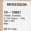 McKesson Deluxe Nonsterile Blue Procedure Towel, 13 x 18 Inch (500/CS) 