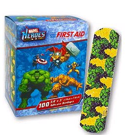 Kid Design (The Hulk) Adhesive Strip, 3/4 x 3 Inch (Box of 100)