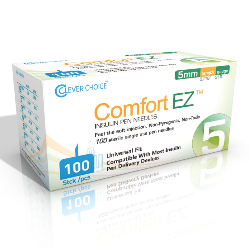 Simple Diagnostics Standard Insulin Pen Needle Comfort EZ 31 Gauge 5 mm Length NonSafety (3000/CS) 