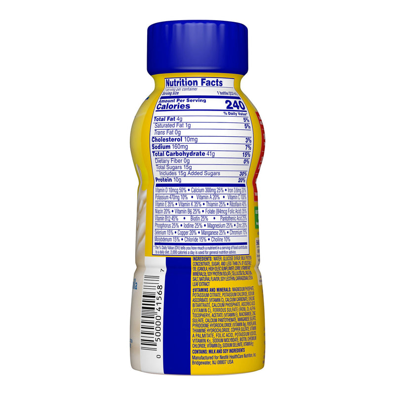 Carnation Breakfast Essentials Vanilla Nutritional Drink, 8-ounce bottle (24/CS)