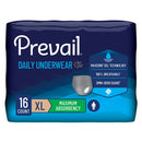 Prevail Daily Underwear Maximum Absorbent Underwear, Extra Large (Case of 64)