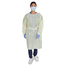 McKesson Brand McKesson AAMI Level 2 Isolation Gown, Tape Tab Neck Style, Extra Large, Yellow (100/CS)