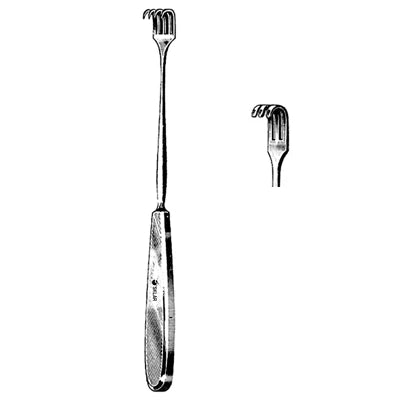 Sklar Volkman Retractor - 8-1/2", Blunt, 3 Prongs - 60-5613