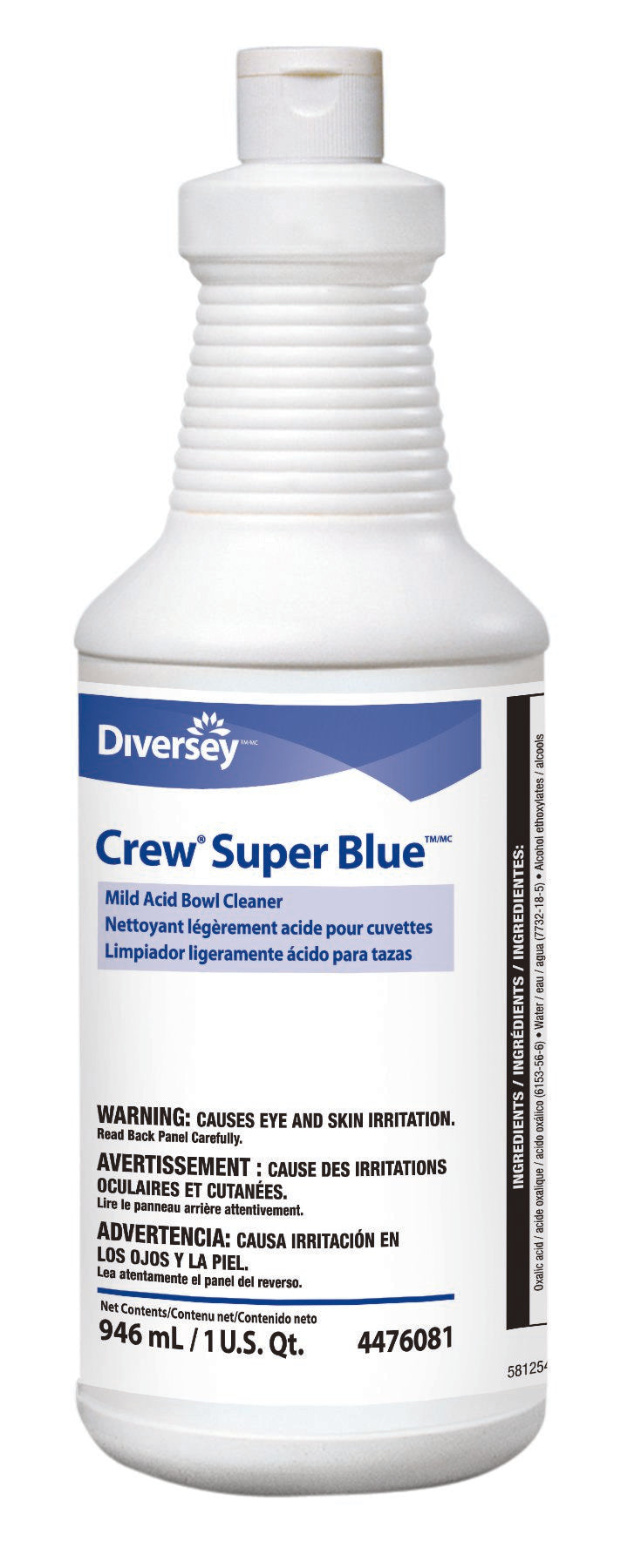 Essendant Co/United Stationers Crew Super Blue Mild Acid Toilet Bowl Cleaner, Citrus Scent, 32 oz. (12/CS) 
