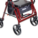 Drive DeVilbiss Healthcare drive Duet Four-Wheel Rollator, Burgundy 