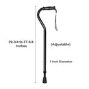 McKesson Steel Offset Cane, 29¾ – 37¾ Inch Height (Case of 6)