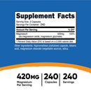 Nutricost Magnesium+ (Extra Strength) Capsules (12/CS)