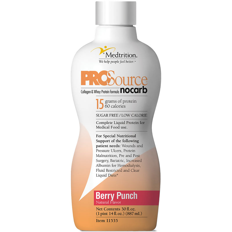 Medtrition/National Nutrition ProSource NoCarb Berry Punch Collagen and Whey Protein Formula, 32-ounce Bottle (4/CS)