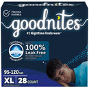Kimberly Clark GoodNites Night Time Underwear, Extra Large for Boys weighing 95 – 140 lbs. (28/CS) 