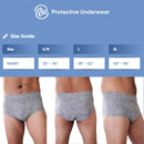 Nexwear Men's Pull-On Absorbent Underwear, Large, Gray (Case of 60)