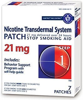 Habitrol Nicotine Transdermal System Patch Kit Stop Smoking Aid, 21 mg (Box of 7)