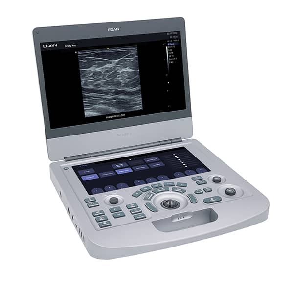 Edan Acclarix AX2 Compact Color Doppler Ultrasound System Angled