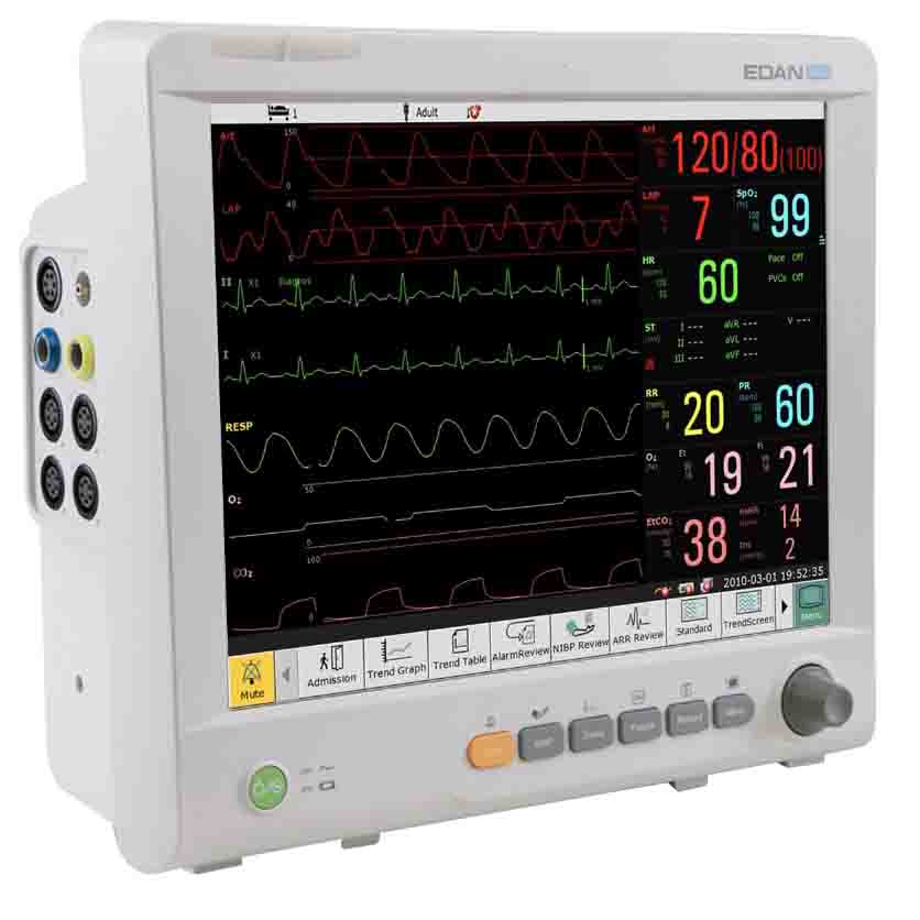 Edan iM80 Patient Monitor  With Draeger Multigas Bench, Paramagnetic O2, and