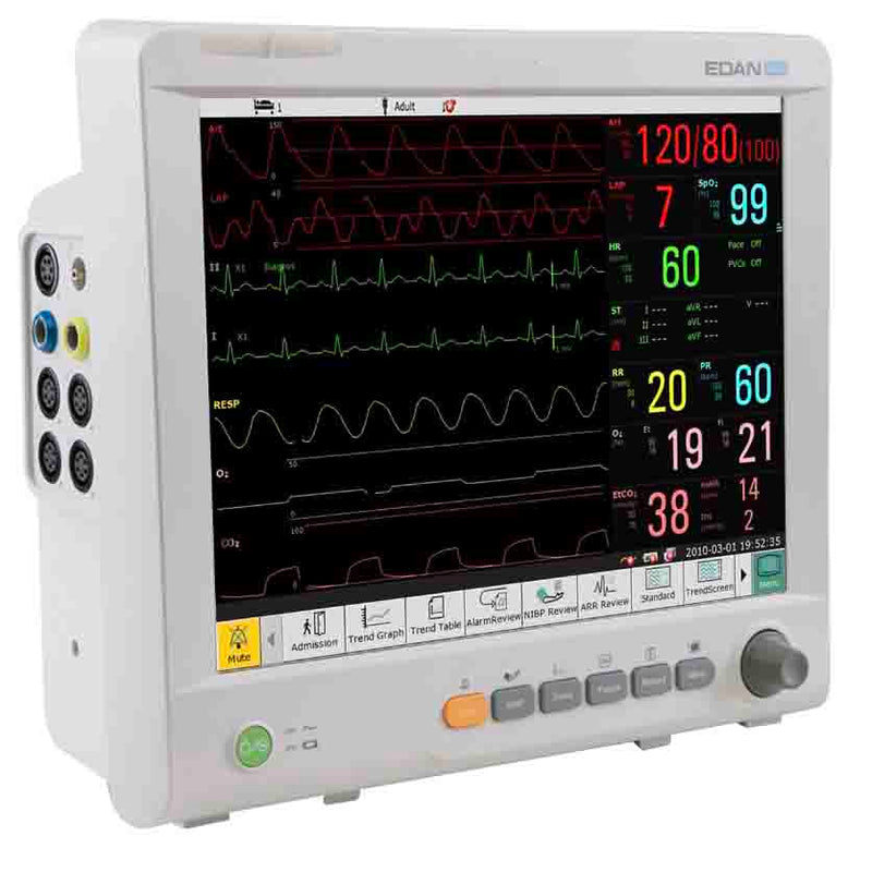 Edan iM80 Patient Monitor  With Draeger Multigas Bench, Paramagnetic O2, and