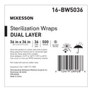 McKesson Sterilization Wrap, 36 x 36 Inch, Grade 500 (Case of 72)