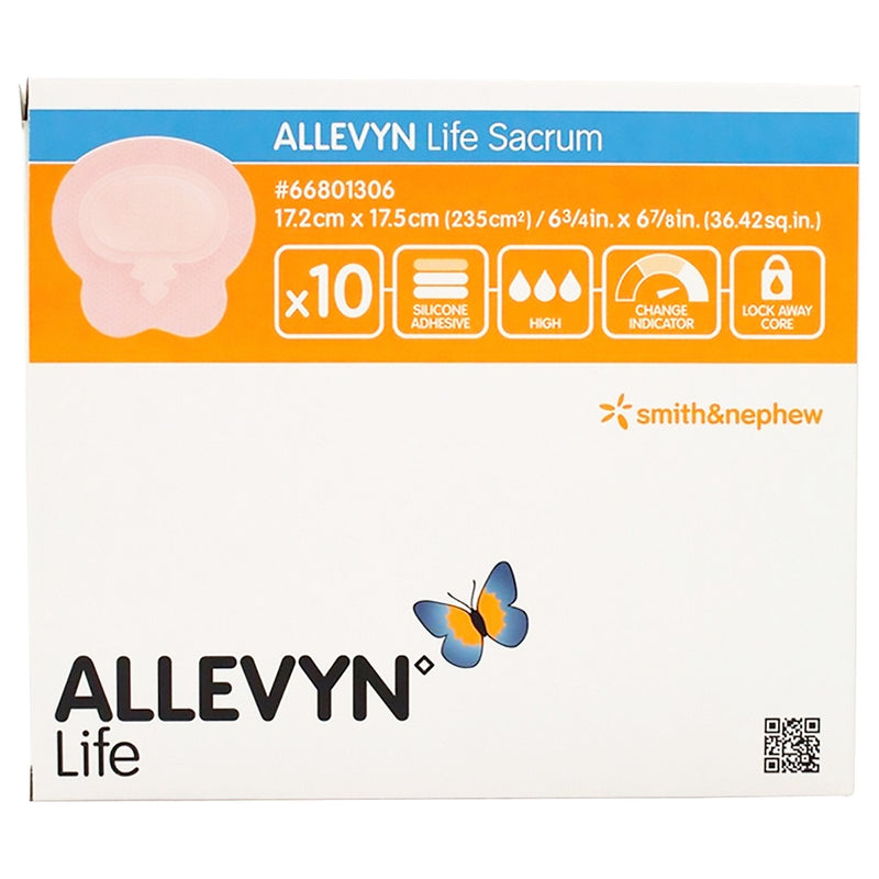 Smith & Nephew Allevyn Life Sacrum Foam Dressing, 17.2 x 17.5 Centimeters (60/CS) 